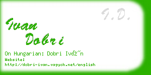 ivan dobri business card